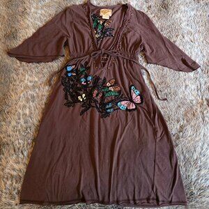 Soul Revival Embroided Boho Dress Small